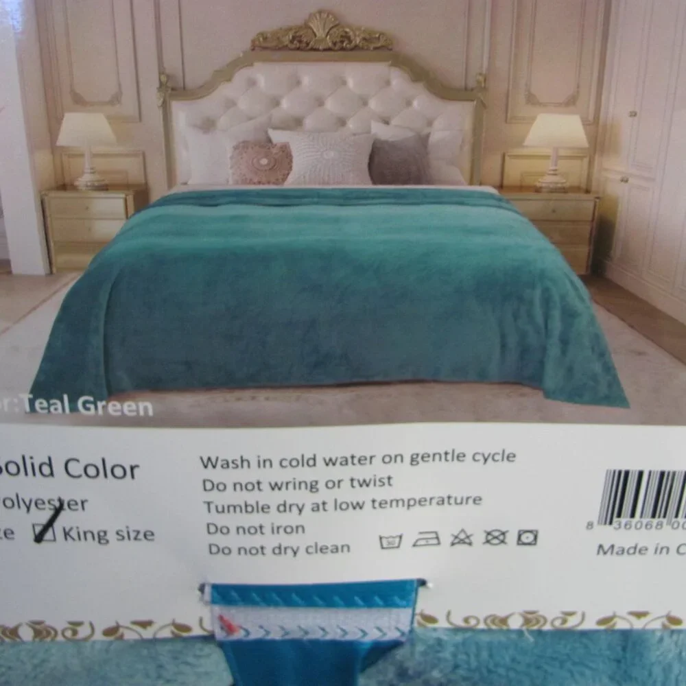 GL GOLDEN LINEN FLANNEL/VELOUR BLANKET/THROW NIP